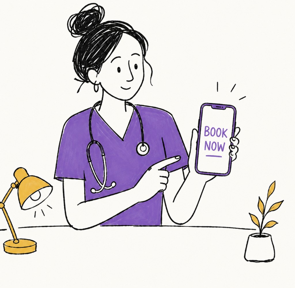 Technicienne Rapha lors d'un soin podologique